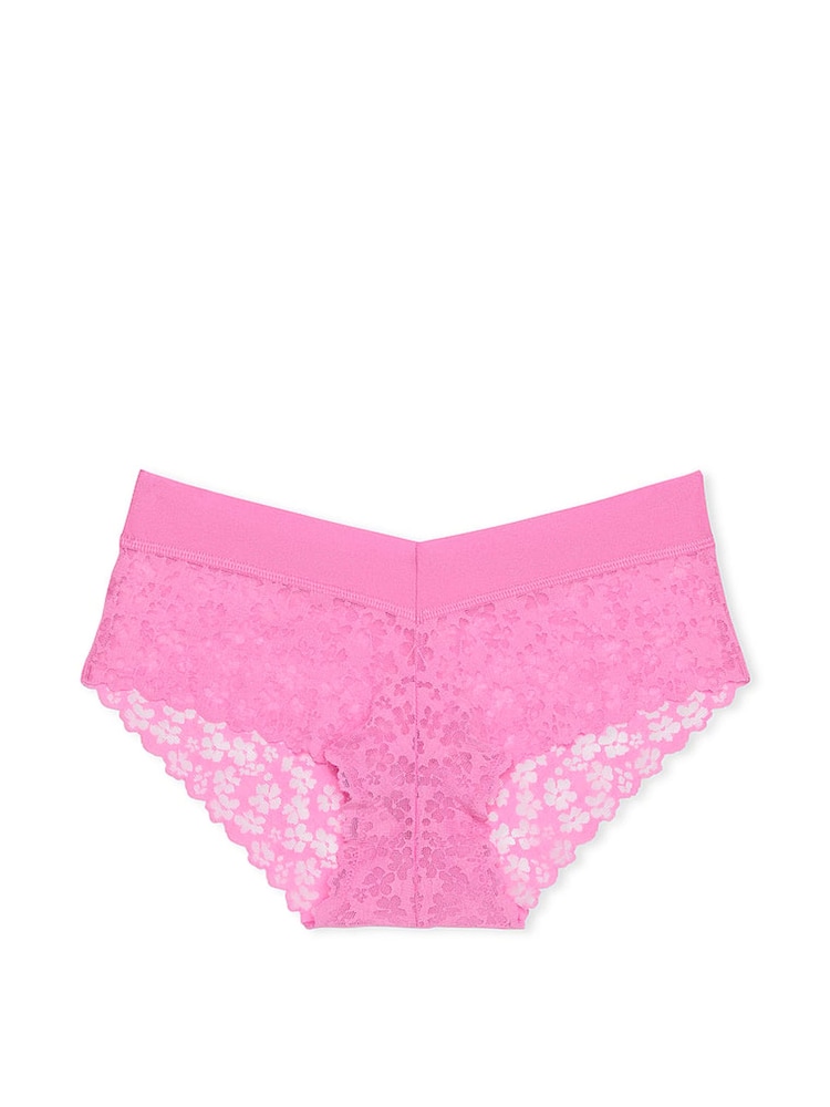 Victoria's Secret PINK Fuchsia Pink Hipster No Show Lace Knickers - Image 3 of 3