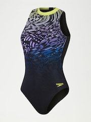 Speedo Black Womens Printed Hydrasuit Swimsuit - Image 7 of 7