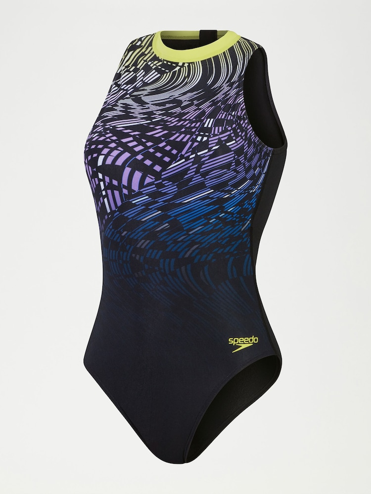 Speedo Black Womens Printed Hydrasuit Swimsuit - Image 7 of 7