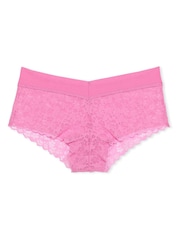 Victoria's Secret PINK Fuchsia Pink Cheeky No Show Lace Knickers - Image 3 of 3