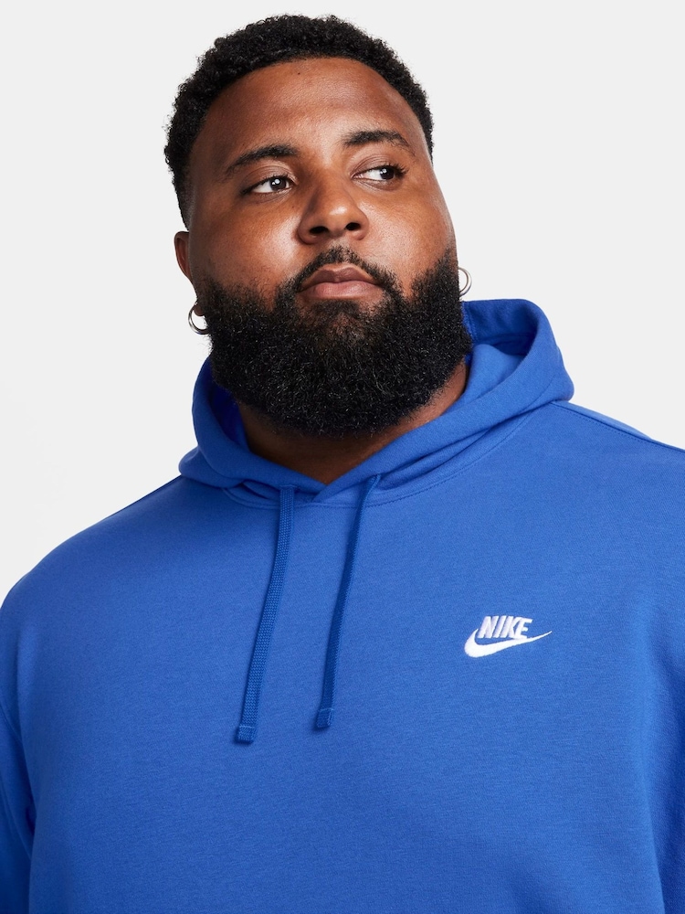 Nike Royal Blue Club Pullover Hoodie - Image 7 of 10