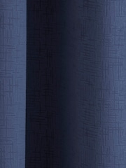 Enhanced Living Navy Blue Vogue Ready Made Thermal Blackout Eyelet Curtains - Image 3 of 4
