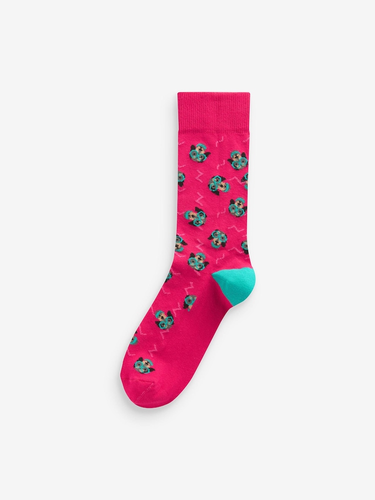 Leuchtendes Hundedesign - Socken mit lustigem Muster, 8er Pack - Bild 2 von 9 Leuchtendes Hundedesign - Socken mit lustigem Muster, 8er Pack - Bild 2 von 9