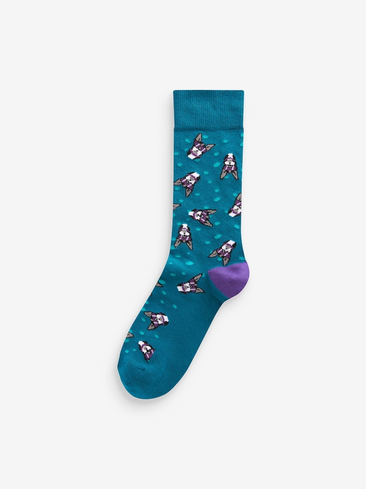 Chiens brillants - Lot de 8 paires de chaussettes à motif amusant - Image 7 of 9