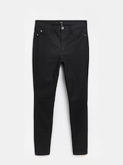 River Island Black Coated Mid Rise Skinny Jeans - Image 3 of 4