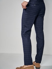 Blue Skinny Fit Check Suit: Trousers - Image 2 of 4