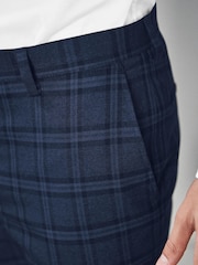 Blue Skinny Fit Check Suit: Trousers - Image 3 of 4