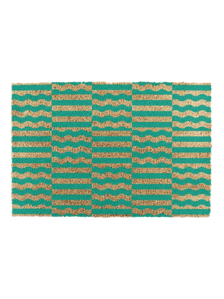 Artsy Mats Green Elizabeth Olwen Green Wave Coir Doormat - Image 13 of 13 Artsy Mats Green Elizabeth Olwen Green Wave Coir Doormat - Image 13 of 13