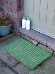 Artsy Mats Green Elizabeth Olwen Green Wave Coir Doormat - Image 3 of 13