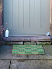 Artsy Mats Green Elizabeth Olwen Green Wave Coir Doormat - Image 7 of 13