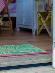 Artsy Mats Green Elizabeth Olwen Hand Leaf Coir Doormat - Image 4 of 13