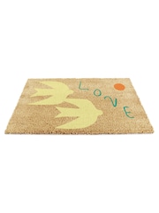 Artsy Mats Brown Elizabeth Olwen Swan Love Coir Doormat - Image 11 of 13