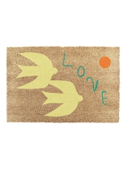 Artsy Mats Brown Elizabeth Olwen Swan Love Coir Doormat - Image 13 of 13