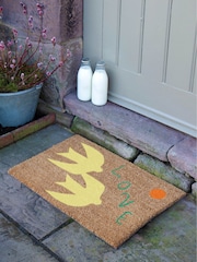 Artsy Mats Brown Elizabeth Olwen Swan Love Coir Doormat - Image 3 of 13