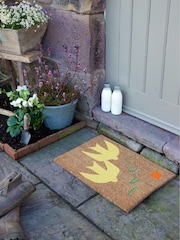 Artsy Mats Brown Elizabeth Olwen Swan Love Coir Doormat - Image 6 of 13