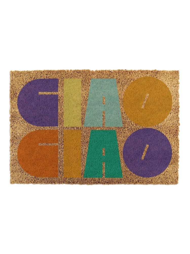 Artsy Mats Brown Elizabeth Olwen Ciao Ciao Coir Doormat - Image 13 of 13