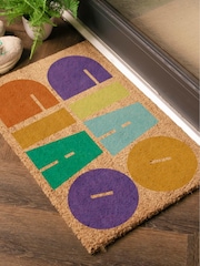 Artsy Mats Brown Elizabeth Olwen Ciao Ciao Coir Doormat - Image 2 of 13