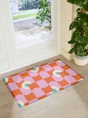 Artsy Mats Multi Elizabeth Olwen Floral Wave Pattern IndoorOutdoor Doormat - Image 3 of 4