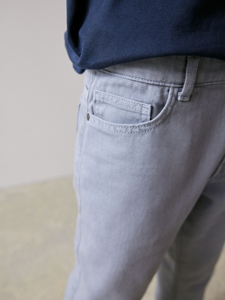 Blue Pale Regular Fit Cotton Rich Stretch Jeans (3-17yrs) - Image 3 of 6