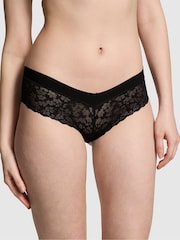 Victoria's Secret PINK Black Hipster No Show Lace Knickers - Image 1 of 3