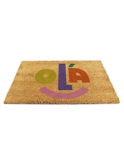 Artsy Mats Brown Elizabeth Olwen Ola Coir Doormat - Image 11 of 13