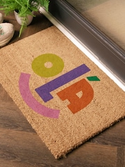 Artsy Mats Brown Elizabeth Olwen Ola Coir Doormat - Image 2 of 13