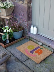 Artsy Mats Brown Elizabeth Olwen Ola Coir Doormat - Image 6 of 13