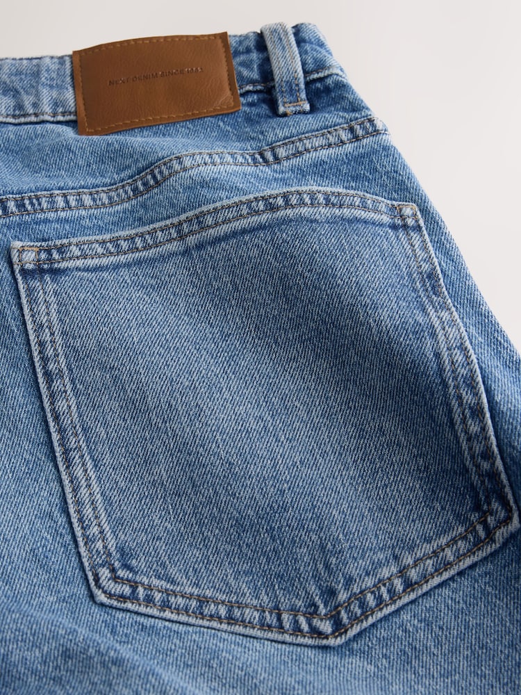 Mid Blue Denim Stretch Boyfriend Jeans - Image 8 of 8 Mid Blue Denim Stretch Boyfriend Jeans - Image 8 of 8