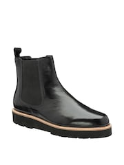 Ravel Black Leather Ankle Boots - Image 1 of 4