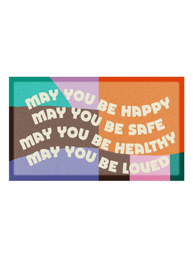 Artsy Mats Multi Elizabeth Olwen May You Be Happy IndoorOutdoor Doormat - Image 4 of 4 Artsy Mats Multi Elizabeth Olwen May You Be Happy IndoorOutdoor Doormat - Image 4 of 4
