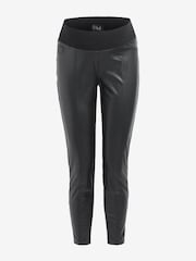 Schwarz - Skinny-Hose aus Lederimitat mit Ziernaht, Umstandsmode - Bild 6 von 8