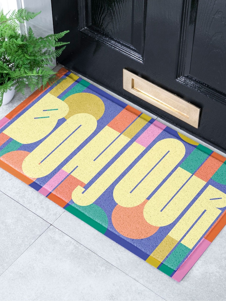 Artsy Mats Elizabeth Olwen Bonjour -ovimatto sisä-/ulkokäyttöön - Kuva 1 / 4