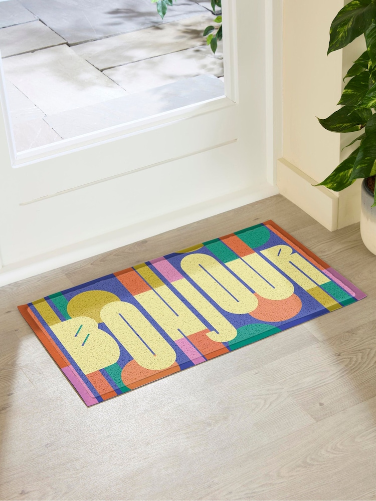 Artsy Mats Elizabeth Olwen Bonjour -ovimatto sisä-/ulkokäyttöön - Kuva 2 / 4