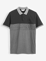Charcoal Grey Colourblock Polo Shirt - Image 5 of 5