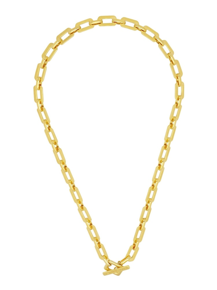 The Edit by Estella Bartlett Gold Tone The Edit Collection Square Link T-Bar Necklace - Image 1 of 5