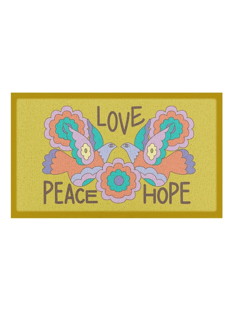 Felpudo Love Peace Hope para interiores y exteriores Elizabeth Olwen de Artsy Mats - Imagen 4 de 4 Felpudo Love Peace Hope para interiores y exteriores Elizabeth Olwen de Artsy Mats - Imagen 4 de 4