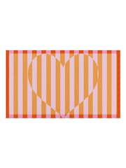Artsy Mats Multi Elizabeth Olwen Heart Stripe IndoorOutdoor Doormat - Image 4 of 4