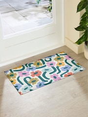 Artsy Mats Multi Elizabeth Olwen Chunky Floral IndoorOutdoor Doormat - Image 2 of 4