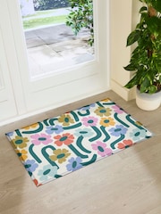 Artsy Mats Multi Elizabeth Olwen Chunky Floral IndoorOutdoor Doormat - Image 3 of 4