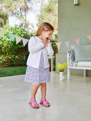 JoJo Maman Bébé White Classic 100% Cotton Cardigan - Image 1 of 5