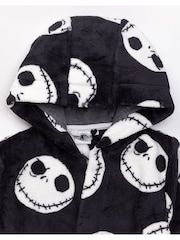 Vanilla Underground Black Nightmare Before Christmas Unisex Kids Fleece Dressing Gown Robe - Image 3 of 5