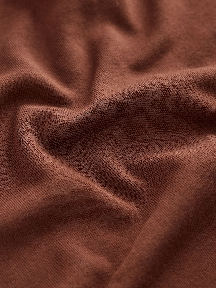 Tan Brown Roll Neck Long Sleeve Top - Image 2 of 3 Tan Brown Roll Neck Long Sleeve Top - Image 2 of 3