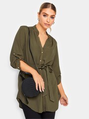 Khakigrün - M&co Bluse mit Ärmeldetail - Bild 1 von 4
