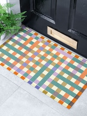 Tapete de entrada para interiores/exteriores Artsy Mats Elizabeth Olwen Pixels - Imagem 1 de 4