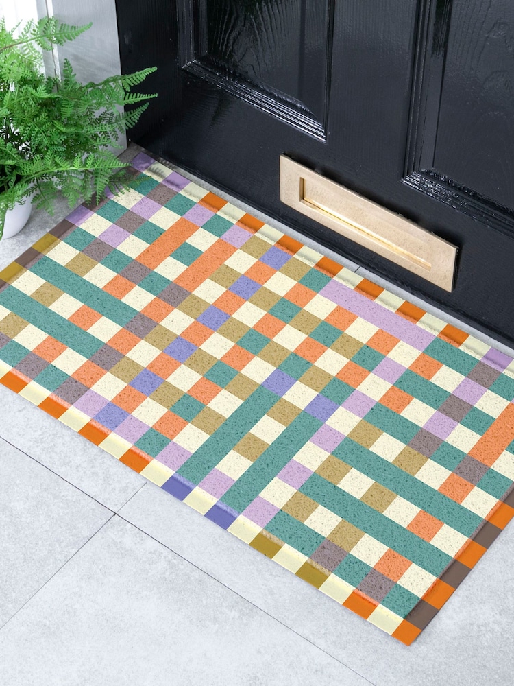 Tapete de entrada para interiores/exteriores Artsy Mats Elizabeth Olwen Pixels - Imagem 1 de 4