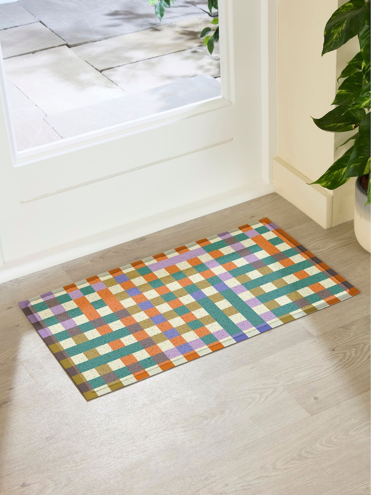 Tapete de entrada para interiores/exteriores Artsy Mats Elizabeth Olwen Pixels - Imagem 2 de 4