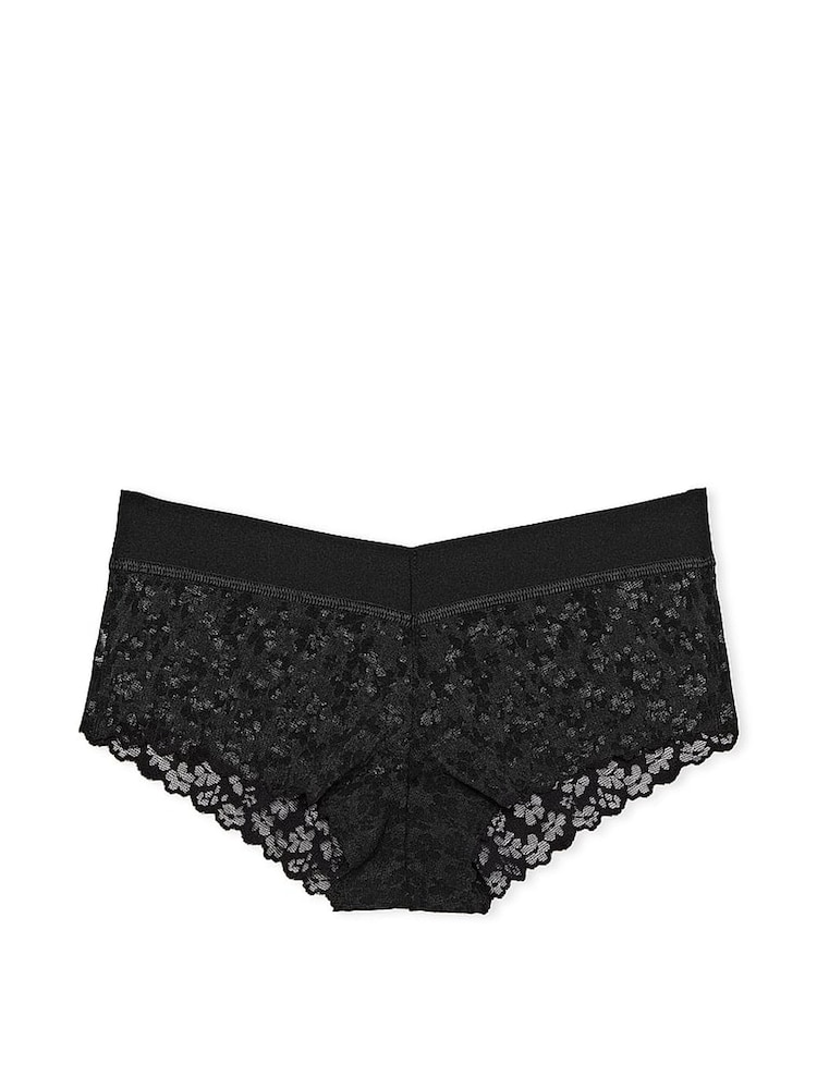Victoria's Secret PINK Pure Black Cheeky No Show Lace Knickers - Image 6 of 6