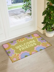 دواسة باب داخلية/خارجية بتصميم Welcome Friends تشكيلة Elizabeth Olwen من Artsy Mats - صورة 3 من 4