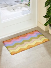 Artsy Mats Multi Elizabeth Olwen Wavey Lines Indoor/Outdoor Doormat - Image 2 of 4