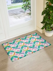 Artsy Mats Multi Elizabeth Olwen Petal Pink Dots IndoorOutdoor Doormat - Image 3 of 4